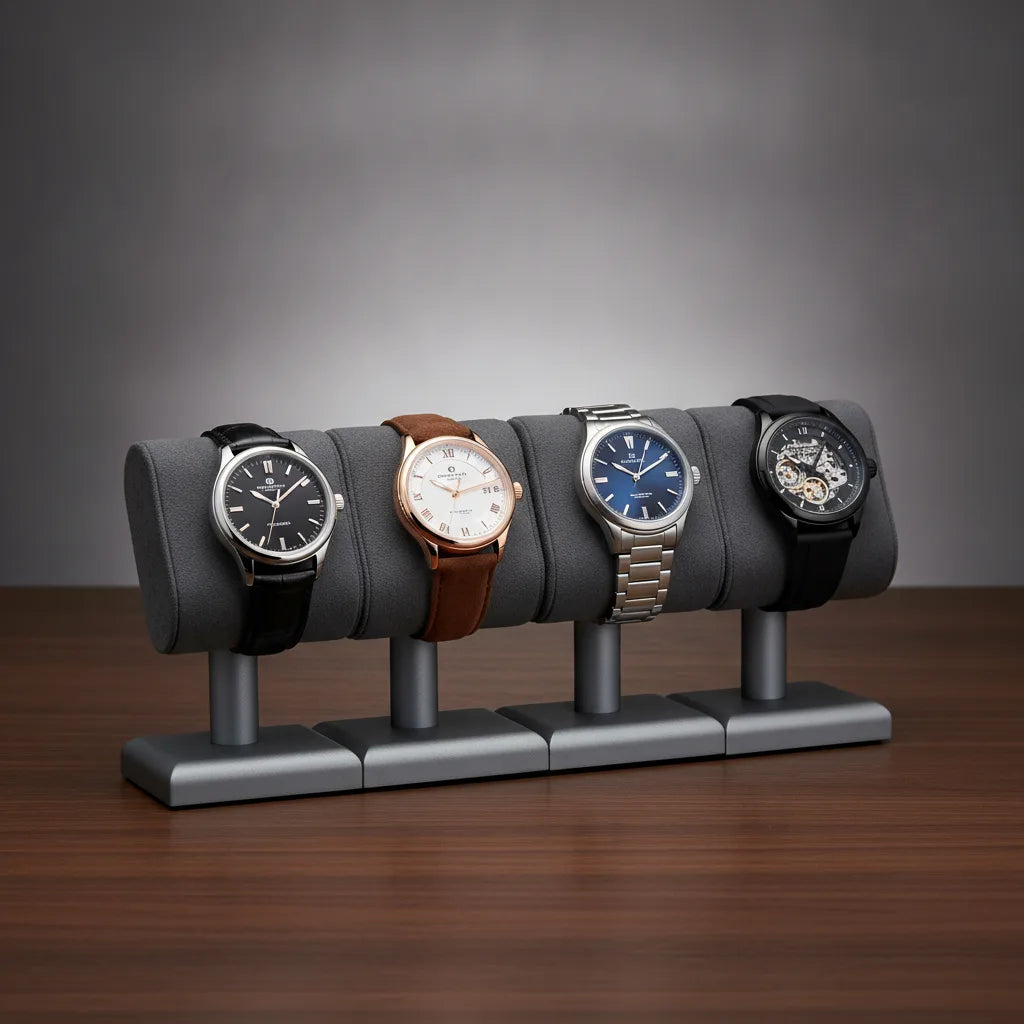 Porte Montre Cuir Luxe 4 Emplacements