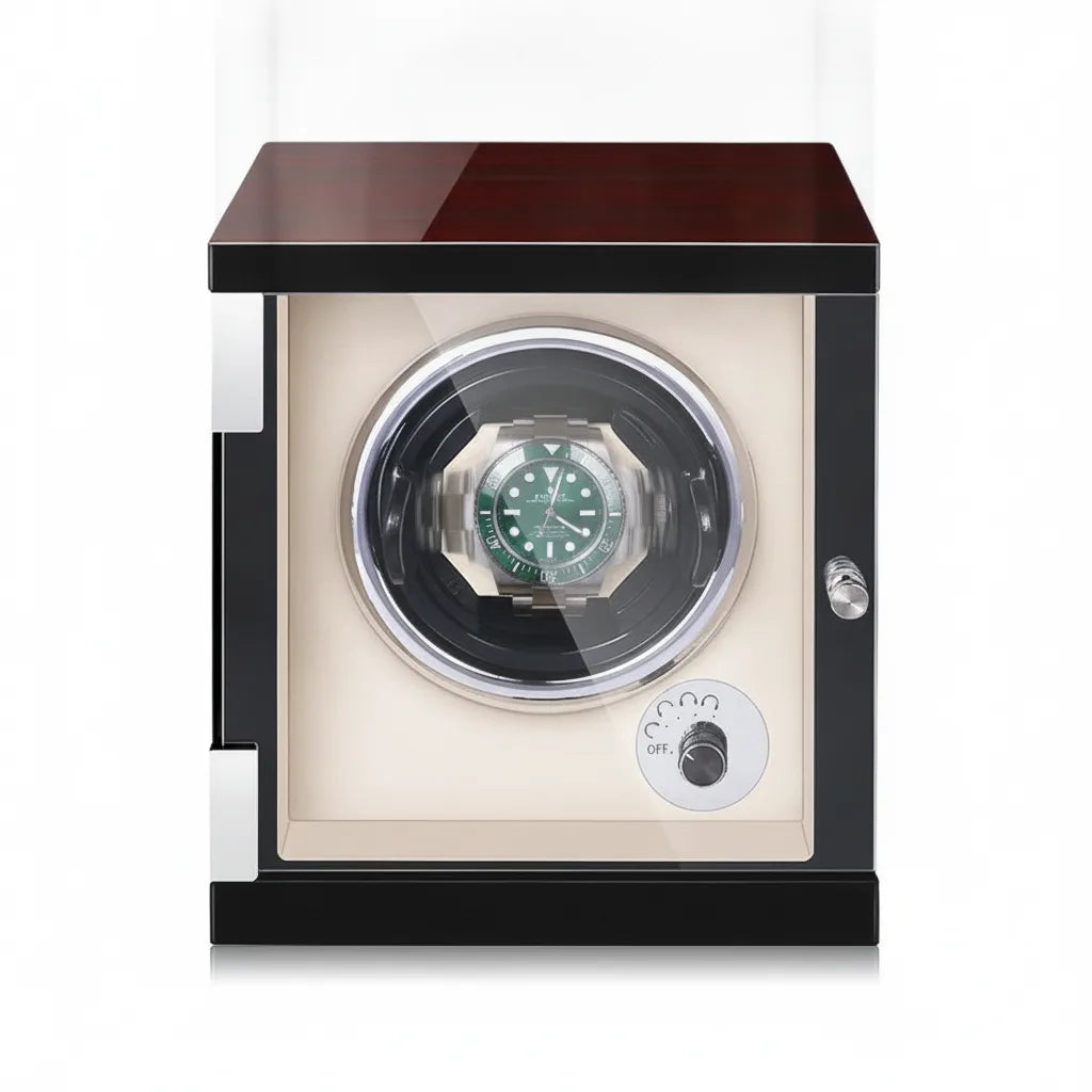Remontoir Montre Bois Crème - Préservation Automatique