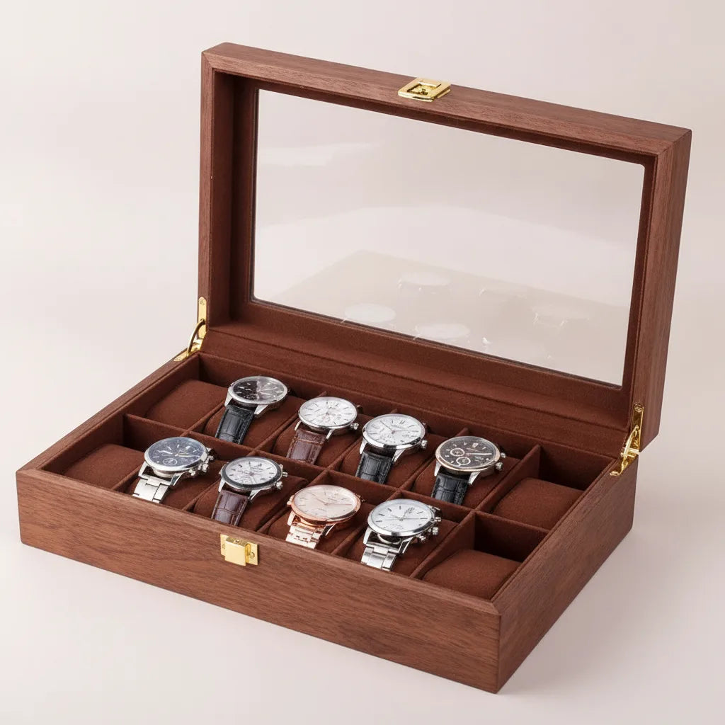 Coffret Montre Teck 12 Emplacements