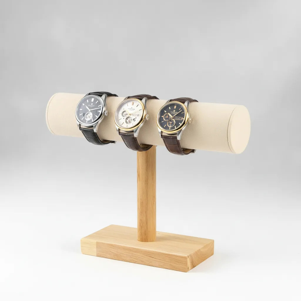 Porte-Montre Bambou Crème Haut (4 Montres)