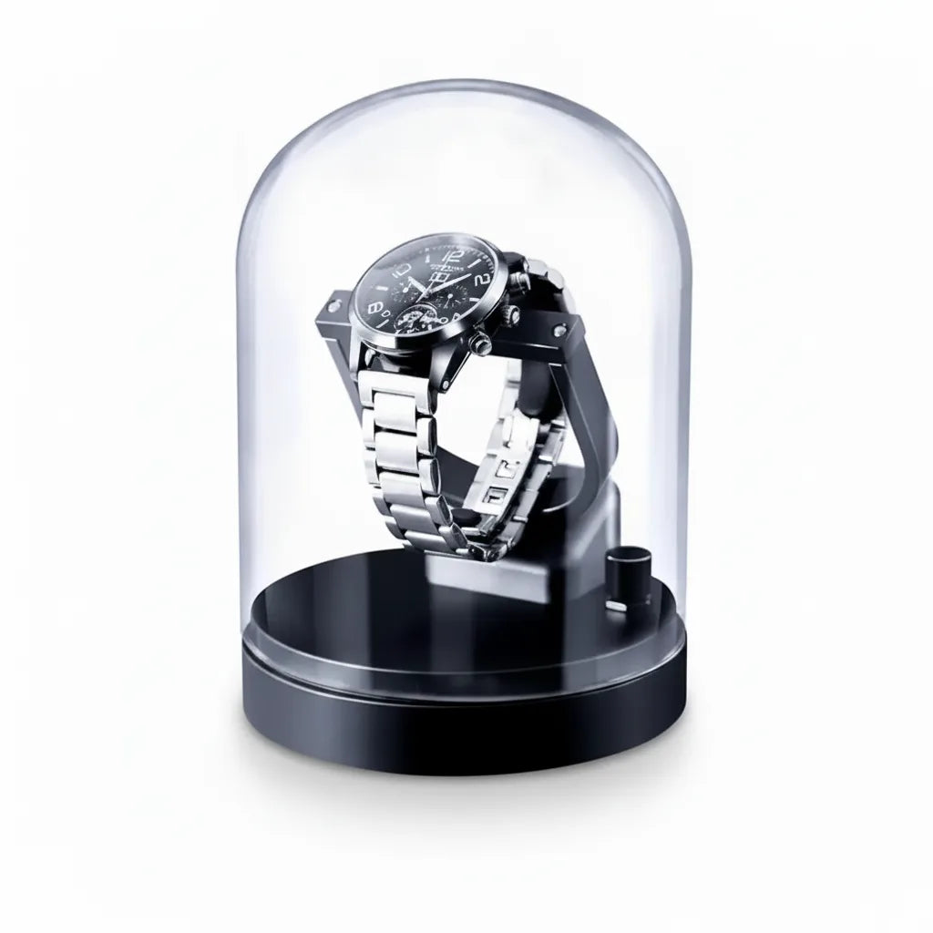 Remontoir Montre Automatique Cloche de Lune en Verre