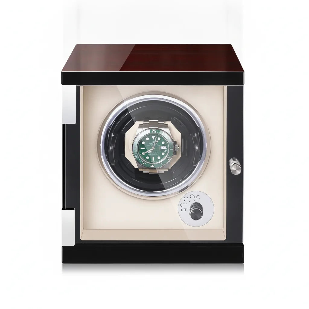 Remontoir Montre Bois Crème - Préservation Automatique