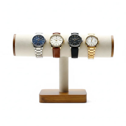 Porte Montre Bambou Crème 4 Emplacements
