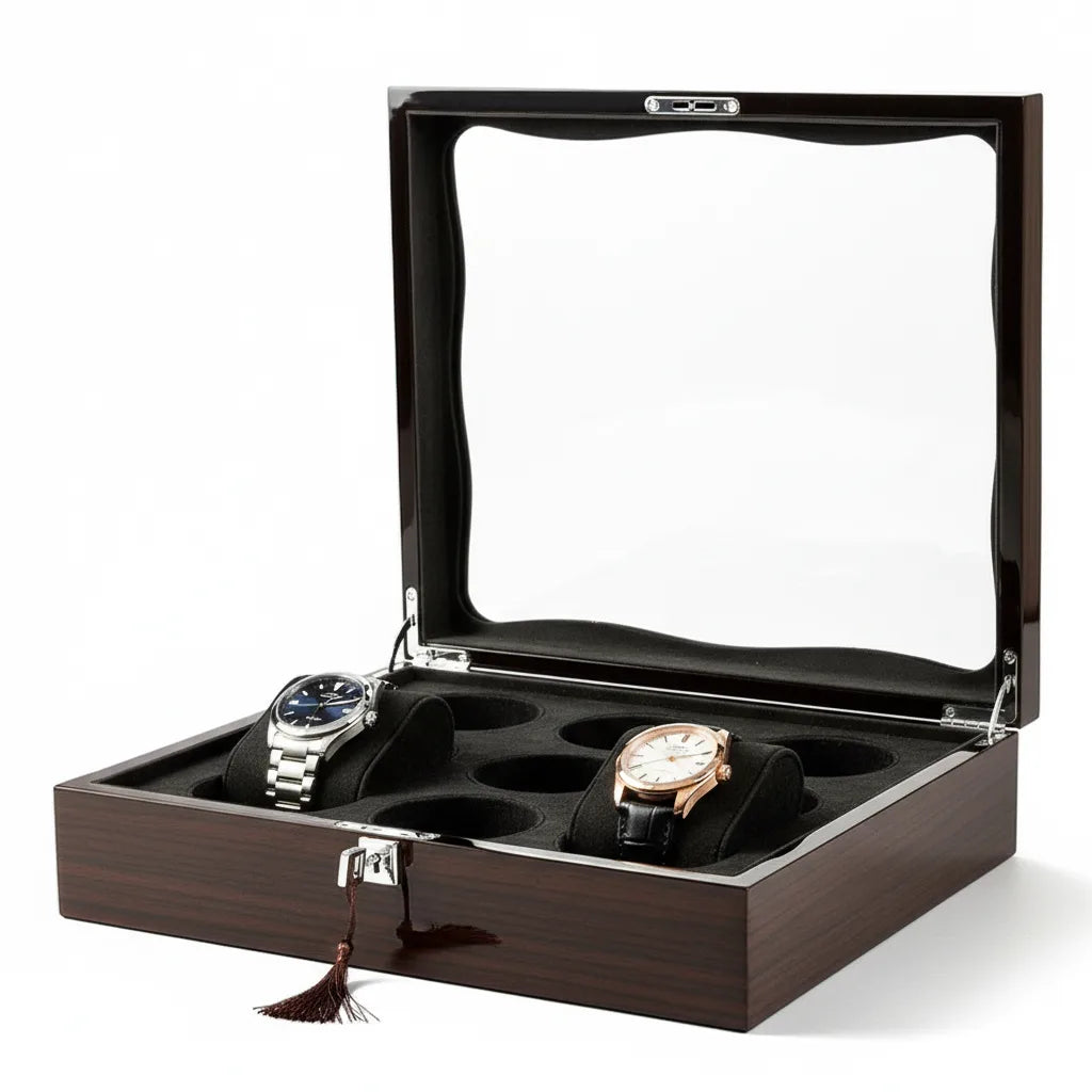 Coffret Montre Premium Nonette - 2 Emplacements Laqué Piano