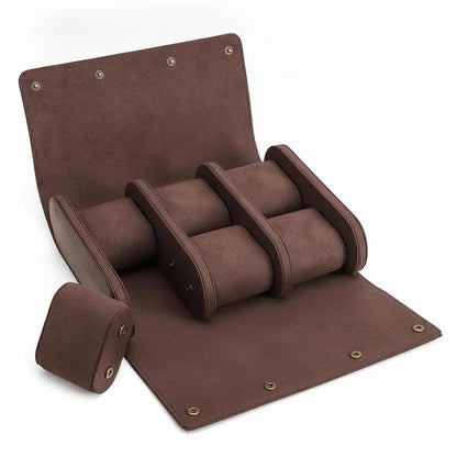 Ã‰tui Montre Vintage Sei : Cuir Marron pour 6 Garde-Temps