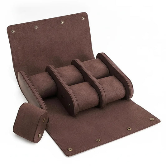 Ã‰tui Montre Vintage Sei : Cuir Marron pour 6 Garde-Temps