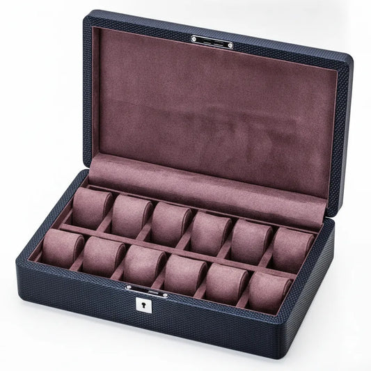 Coffret Montre Suzie Queen Fibre Carbone 12 Emplacements