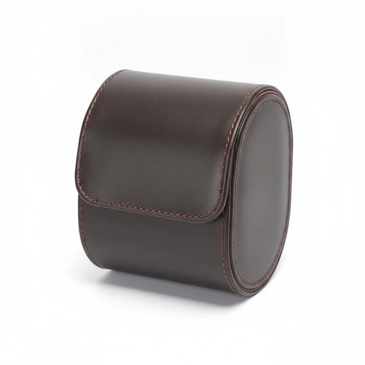 Ã‰tui Montre Cuir Marron FoncÃ© - Protection 1 Montre