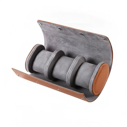 Ã‰tui Trio Marron : Protection Cuir VÃ©gan pour 3 Montres
