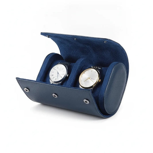 Ã‰tui Ã  Montre Duo Bleu Klein - Cuir VÃ©gan