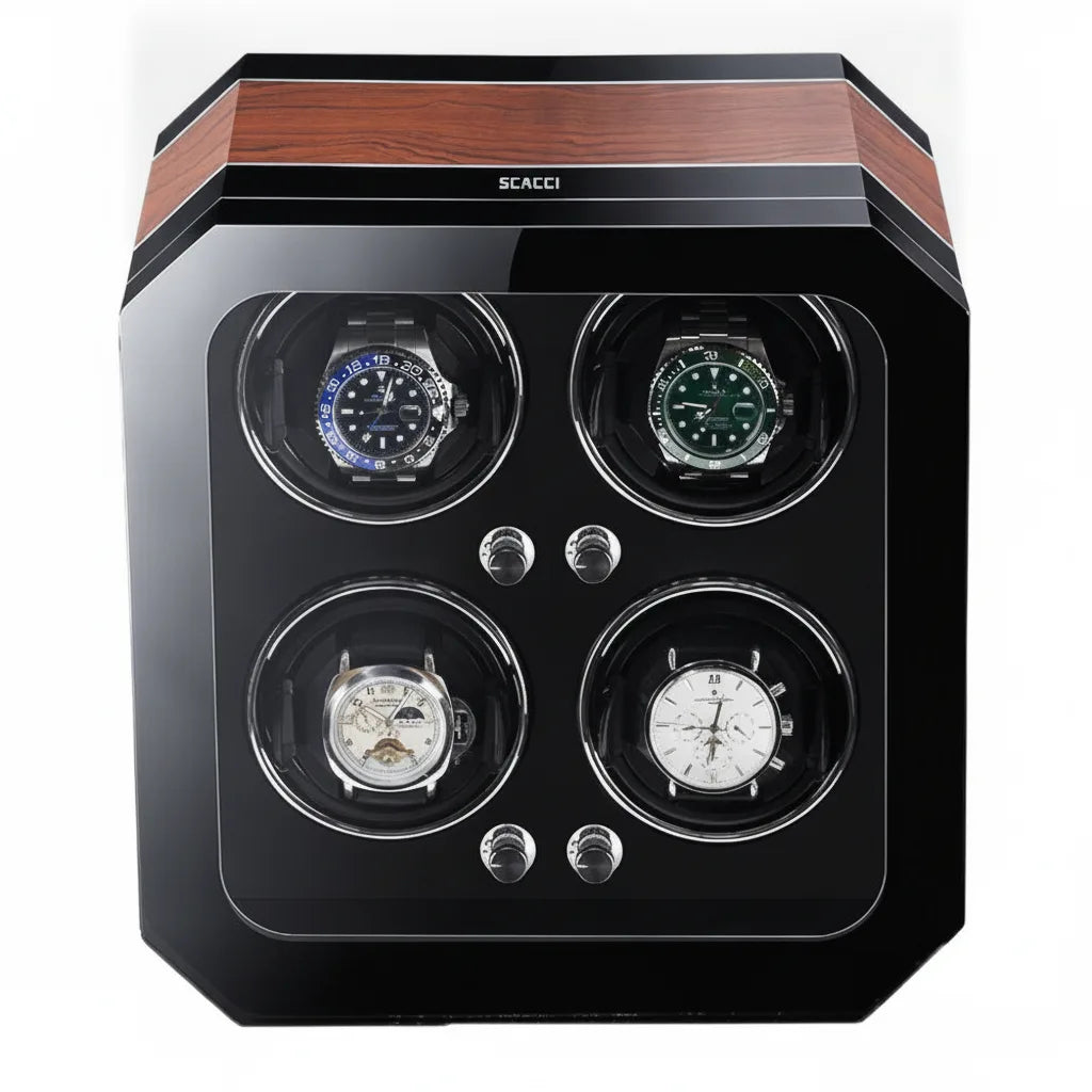 Remontoir à Montres Gioco Boisé - 4 Emplacements Luxe