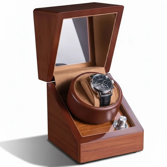 Remontoir Montre Bois de Chêne Rustique