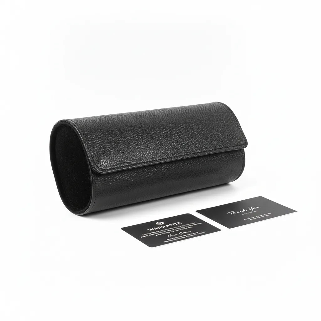 Ã‰tui Voyage Cuir Vegan 3 Montres - Le Remontoir