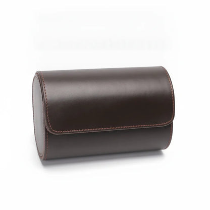 Ã‰tui Montre Cuir Marron FoncÃ© - 2 Compartiments