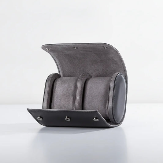 Ã‰tui Ã  Montre "Gris Payne" - Cuir VÃ©gan Luxe