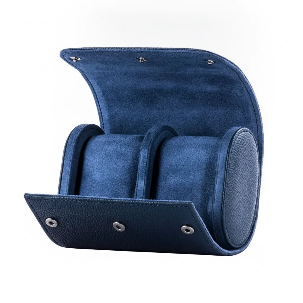 Ã‰tui Montre Duo Bleu Klein : Cuir VÃ©gan & Protection