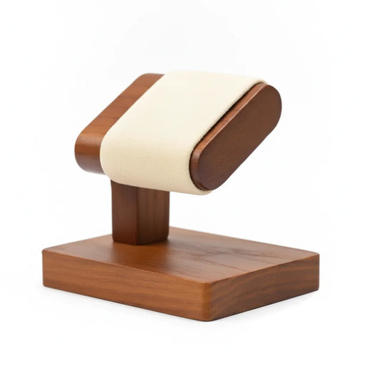 Porte Montre Unique Blanc Crème - Cuir & Mousse