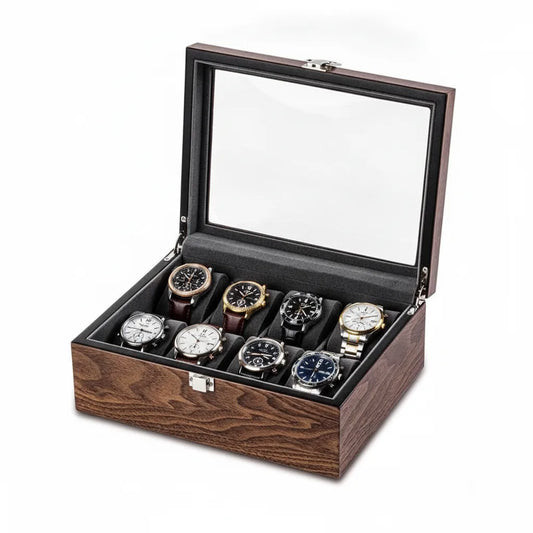 BoÃ®te Ã  Montre en ChÃªne Classique - Rangement Ã‰lÃ©gant 8 Montres
