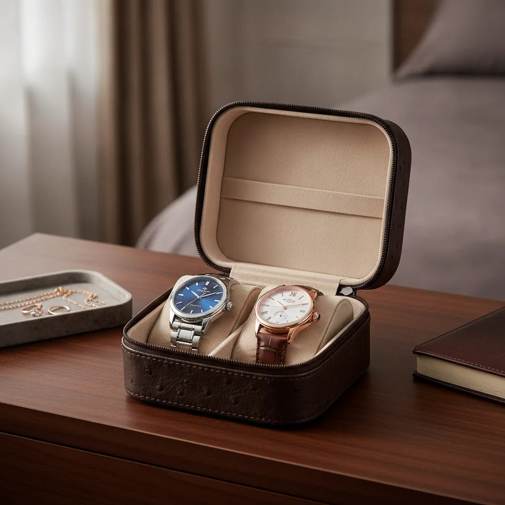Ã‰tui 2 Montres Cuir VÃ©gan LavalliÃ¨re
