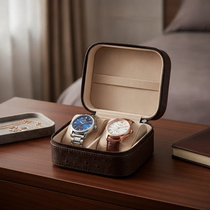 Ã‰tui 2 Montres Cuir VÃ©gan LavalliÃ¨re