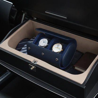 Ã‰tui Ã  Montre Duo Bleu Klein - Cuir VÃ©gan
