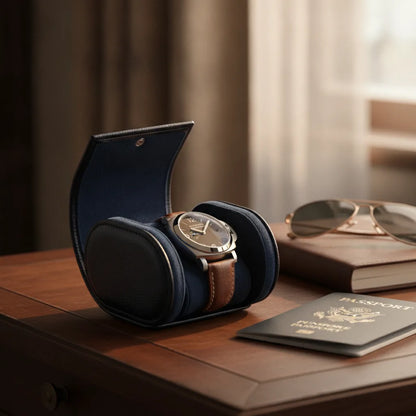 Ã‰tui Montre Solo Bleu Klein - Cuir VÃ©gan & Protection