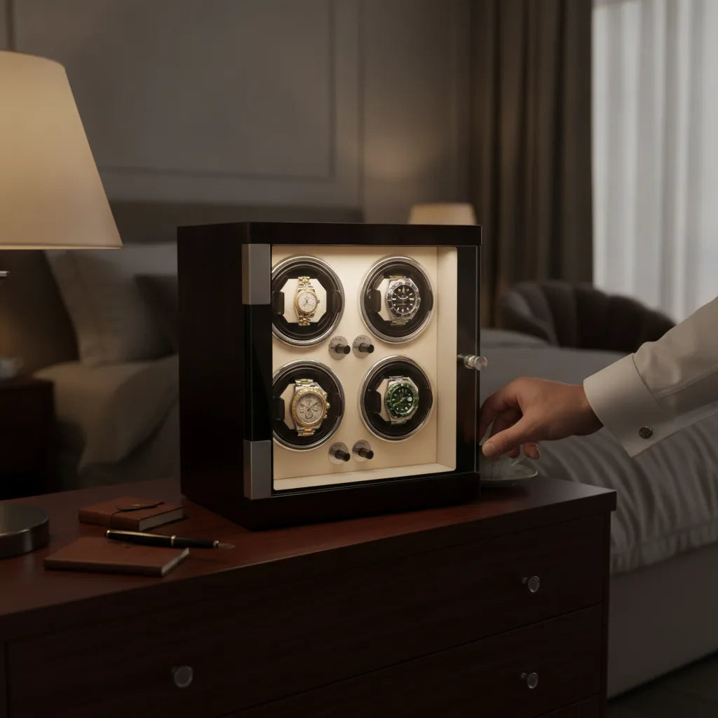 Remontoir Classique Crème pour 4 Montres Automatiques