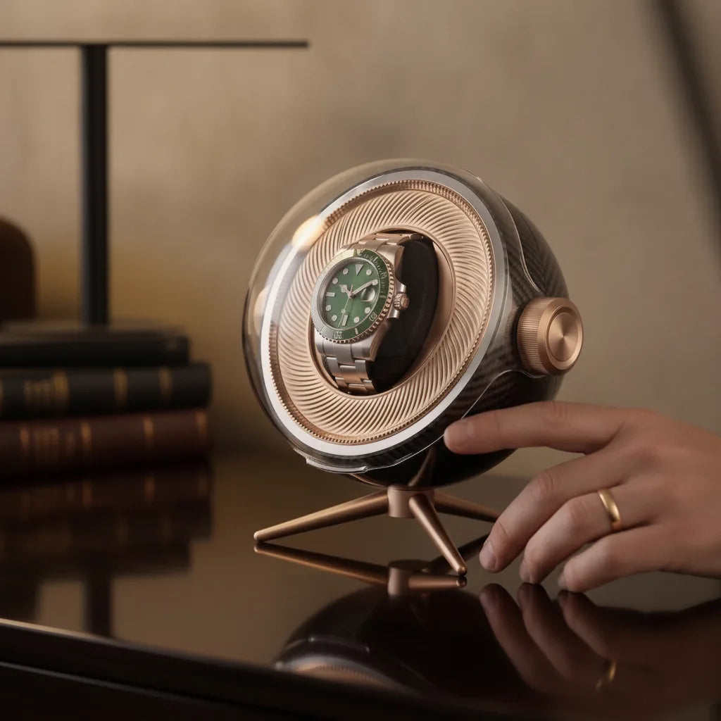 Remontoir Tripode Solo Carbone : 1 Montre Automatique