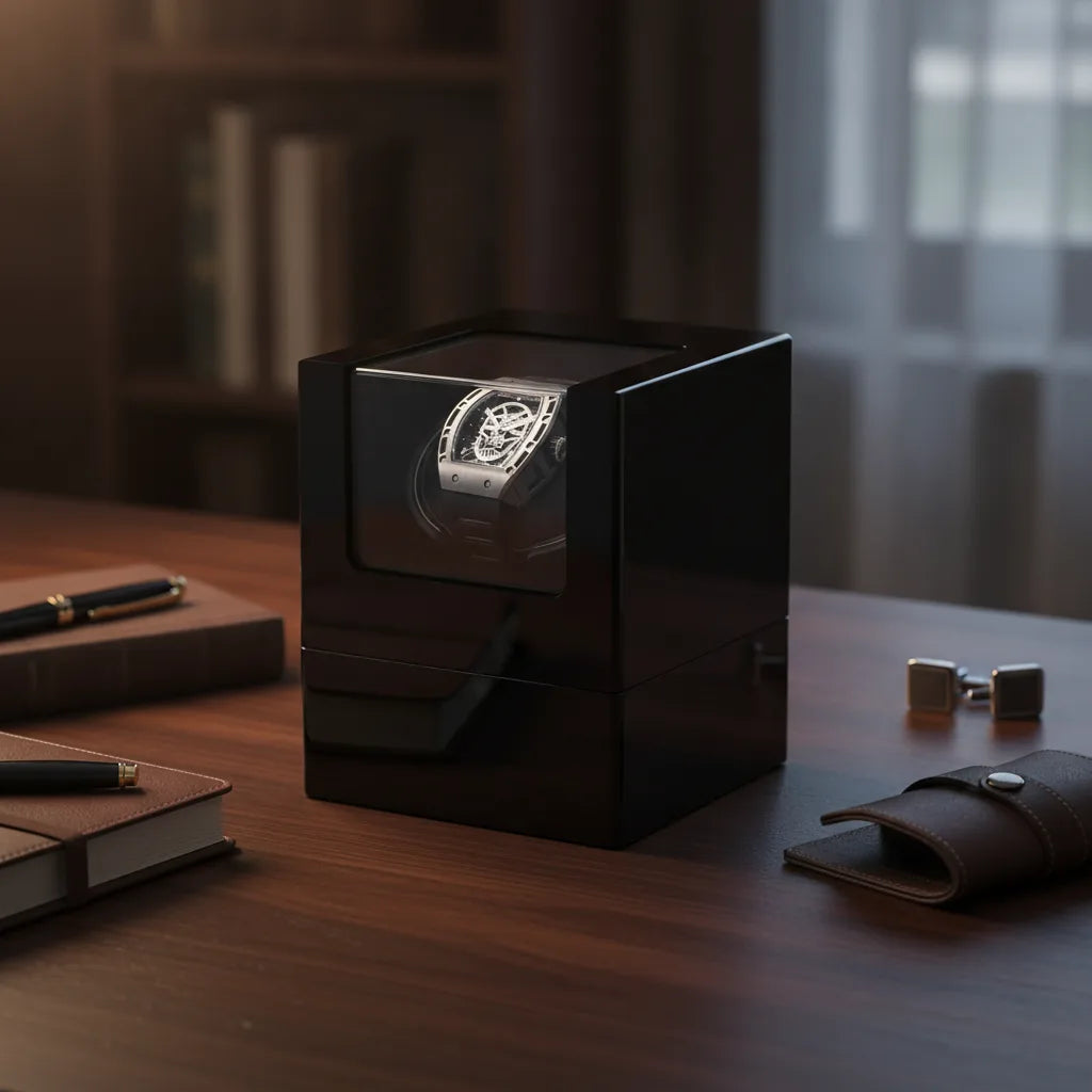 Remontoir Deluxe Black Swan : PrÃ©servation Ã‰lÃ©gante de Vos Montres