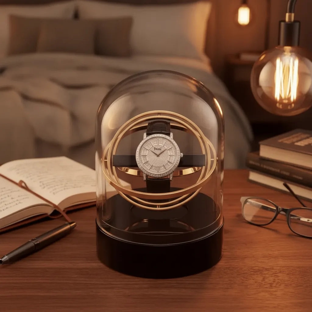 Remontoir Astronome DorÃ© : Ã‰lÃ©gance et Protection pour Montres Automatiques