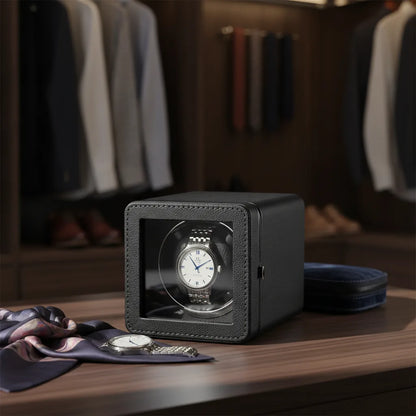 Remontoir Montre Cube Noir - Entretien Automatique Silencieux