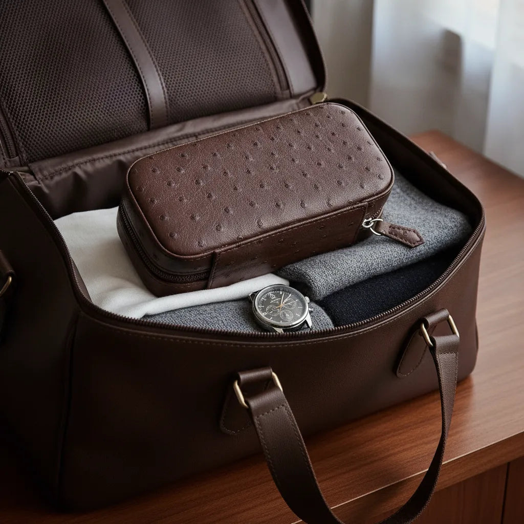 Ã‰tui de voyage cuir 2 montres LavalliÃ¨re