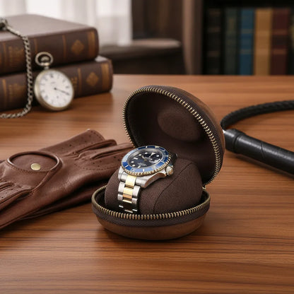Ã‰tui Montre Cuir Marron Clair - Protection Ã‰questre
