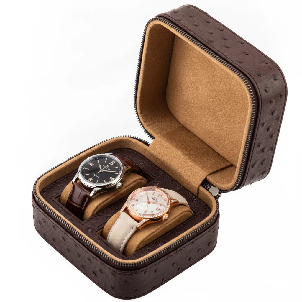 Ã‰tui 2 Montres Cuir VÃ©gan LavalliÃ¨re