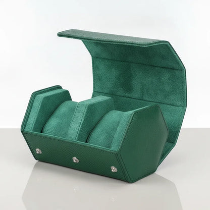Ã‰tui Ã  Montre Duo Cuir Vert Ã‰meraude