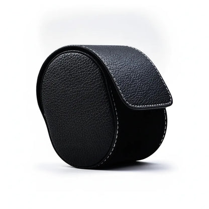 Ã‰tui Montre Poche Cuir VÃ©gan Noir Charbon