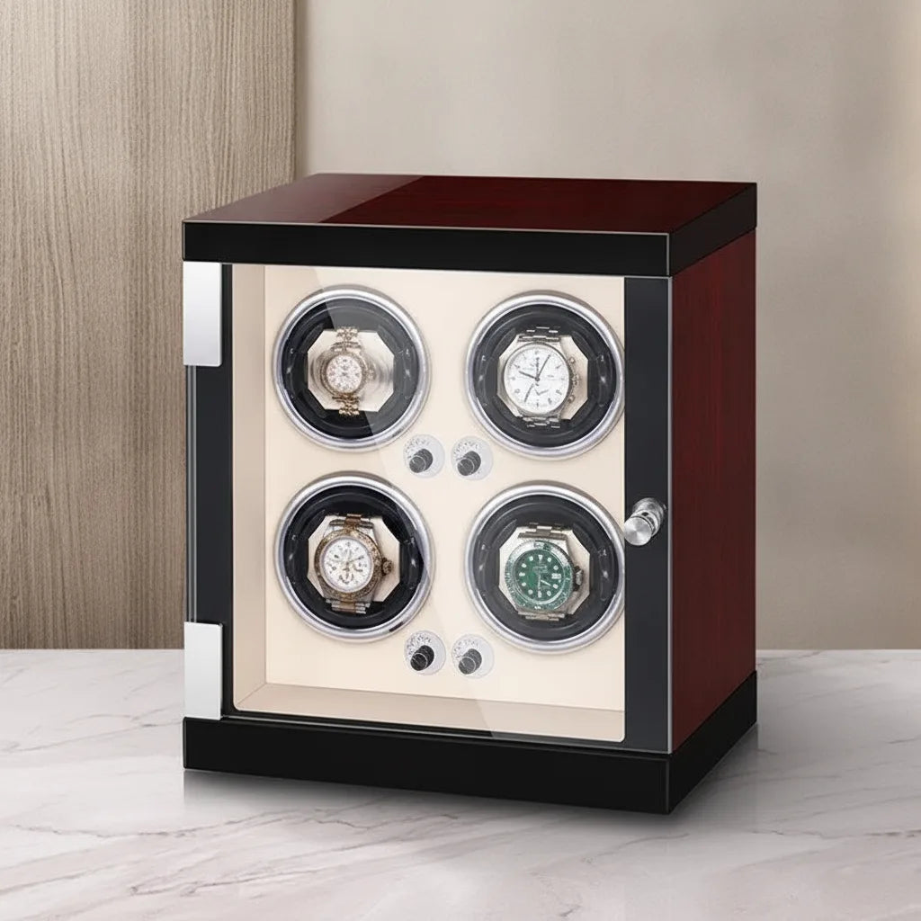 Remontoir Classique Crème pour 4 Montres Automatiques