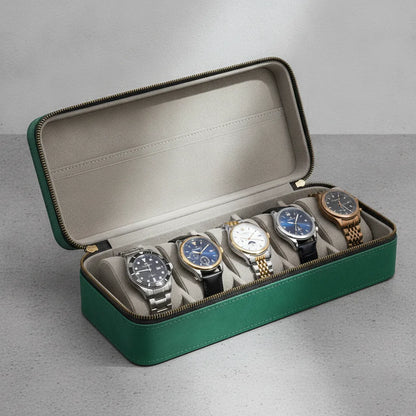 BoÃ®te Ã  Montre Classique Cuir VÃ©gan Vert Ã‰meraude