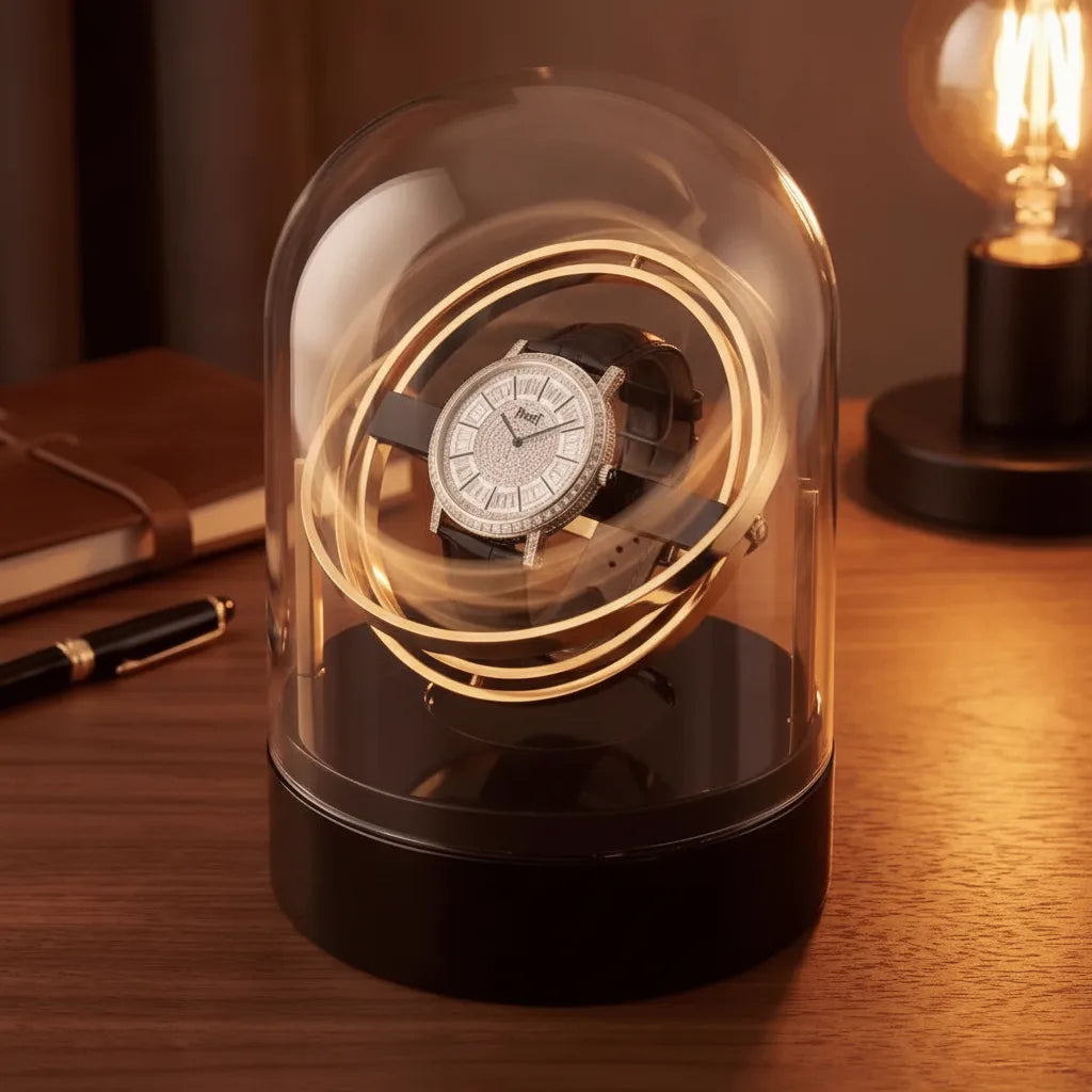 Remontoir Astronome DorÃ© : Ã‰lÃ©gance et Protection pour Montres Automatiques