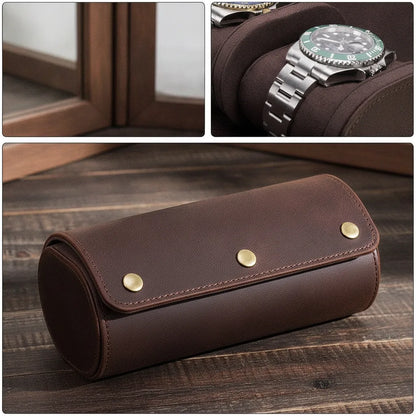 Ã‰tui Montre Vintage Cuir Otto - 8 Montres