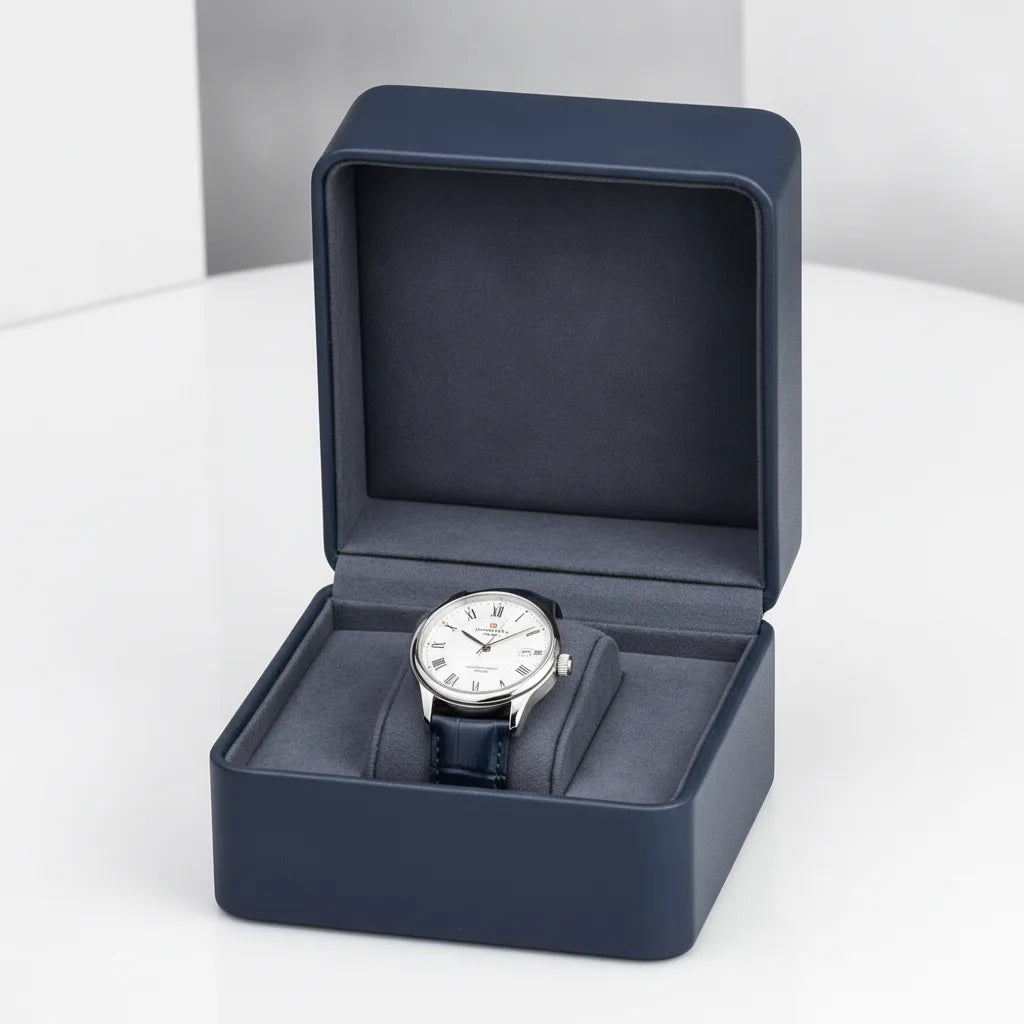 BoÃ®te Ã  Montre Cuir Bleu Ã‰lÃ©gante
