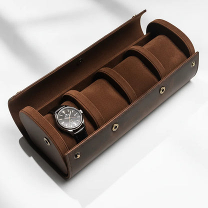Ã‰tui Montre Cuir Vintage 4 Places