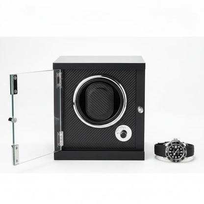 Remontoir Montre Classique Carbone : 1 Emplacement Bois & Carbone