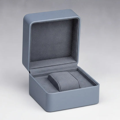 Boîte à Montre Cuir Gris-Bleu