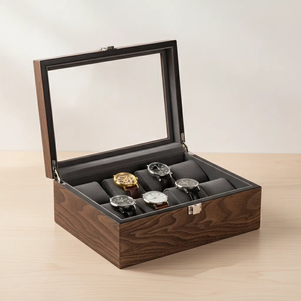 BoÃ®te Ã  Montre en ChÃªne Classique - Rangement Ã‰lÃ©gant 8 Montres