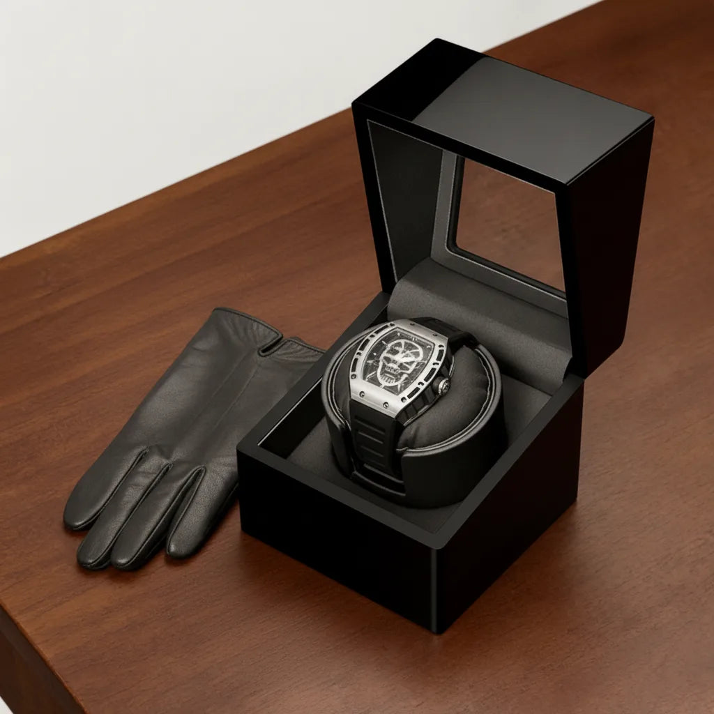 Remontoir Deluxe Black Swan : PrÃ©servation Ã‰lÃ©gante de Vos Montres