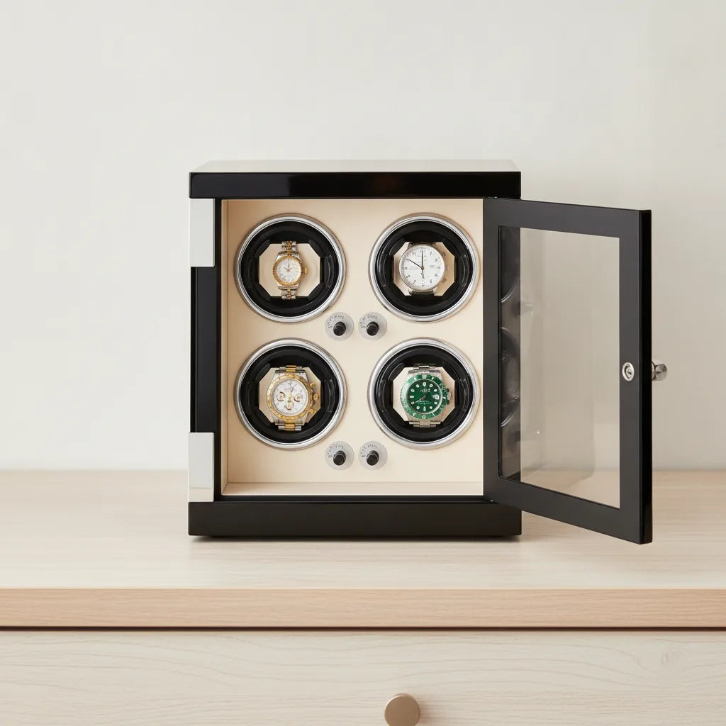 Remontoir Classique Crème pour 4 Montres Automatiques