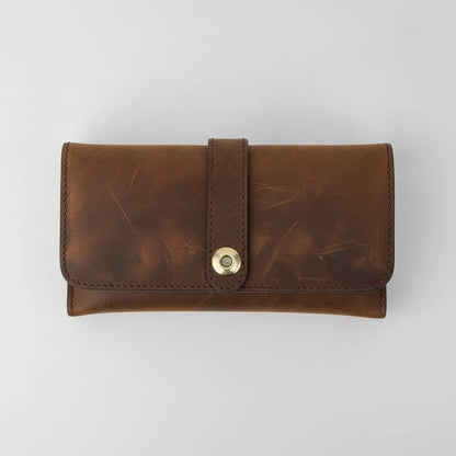 Ã‰tui Montre Cuir Vintage Marron 3 Places