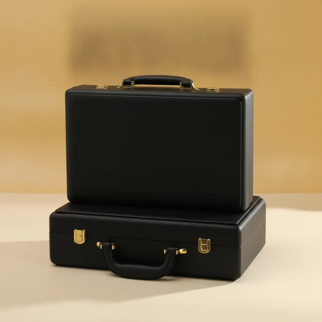 Mallette de Rangement Noir pour 12 Montres en Cuir Végan