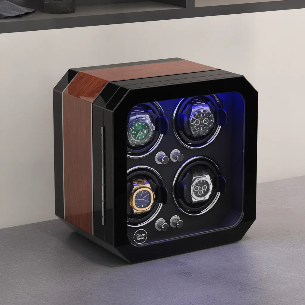 Remontoir à Montres Gioco Boisé - 4 Emplacements Luxe